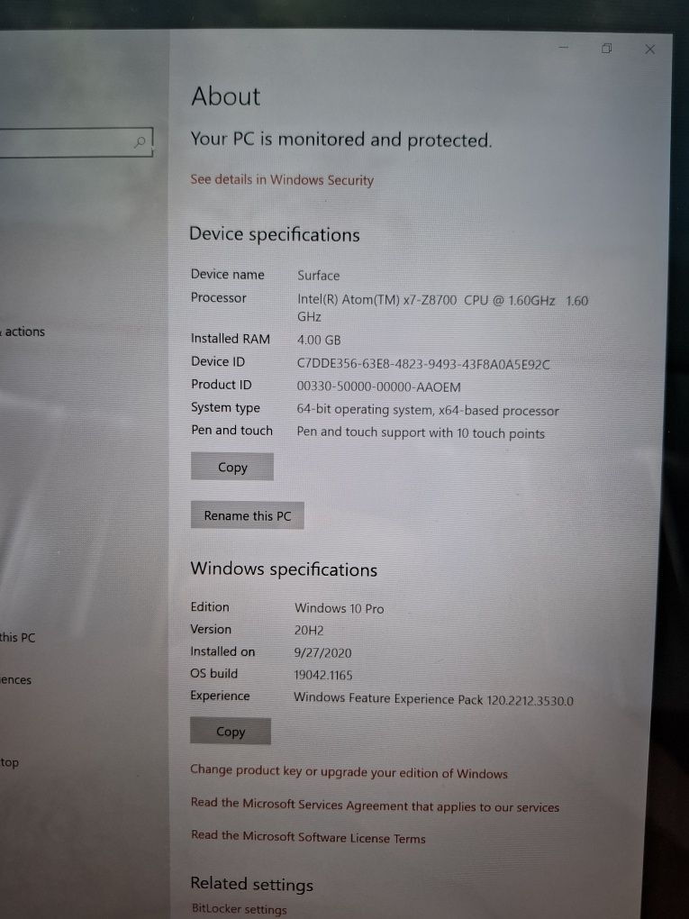 Tableta cu Windows plus mufa Vag