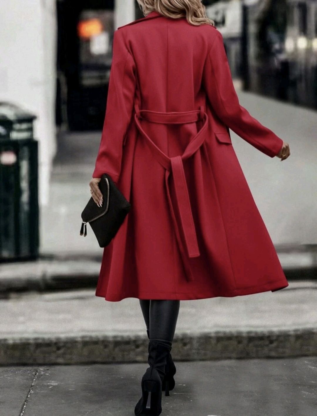 Палто в червен цвят, размер XS/S/M