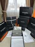 Geanta Chanel Piele Caviar/Piele naturala/Gri/Accesorii Gold