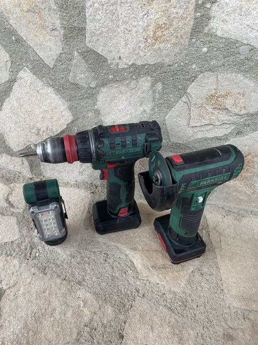 Инструменти Parkside 12V - Винтоверт, Ъглошлайф, Фенер