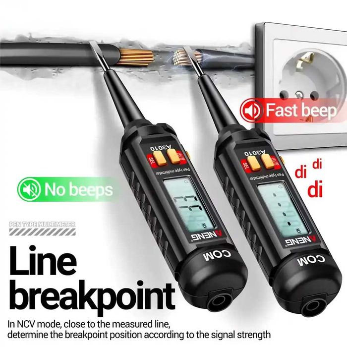 Creion control tensiune auto 12V 24V 220V multimetru automat digital