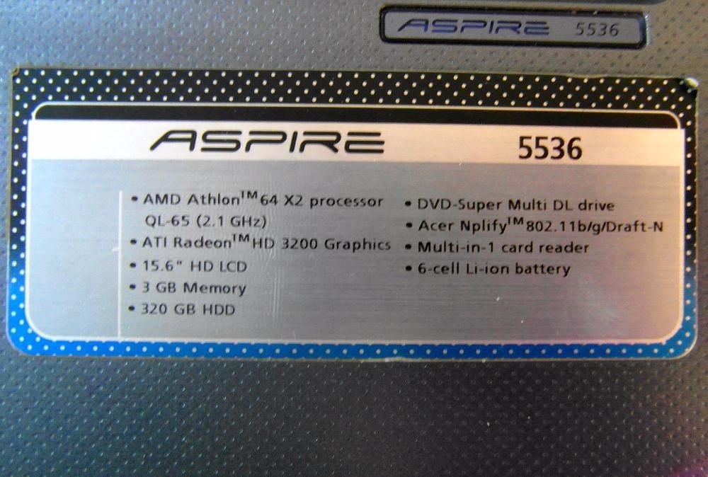 Продавам ACER Aspire 5536 на части