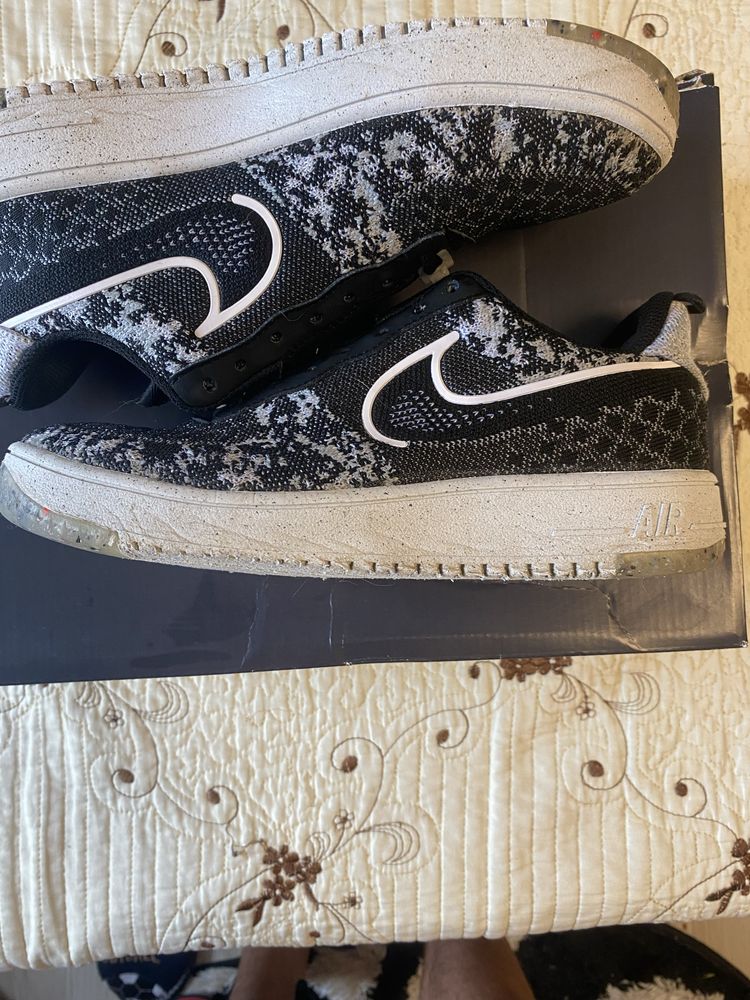 Nike air force 1 lo crater flyknit white and black marimea 39