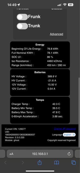 Ingenext Ghost +150cai - Tesla model 3 si Y