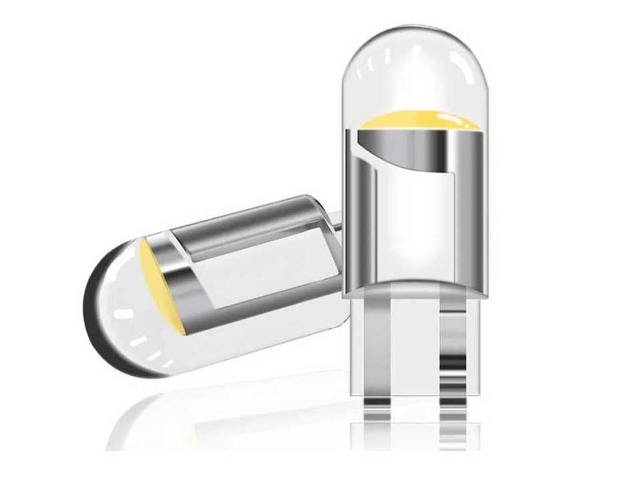 Комплект LED Диодни Габаритни Крушки W5W (T10) - Бели 6000К, 12V