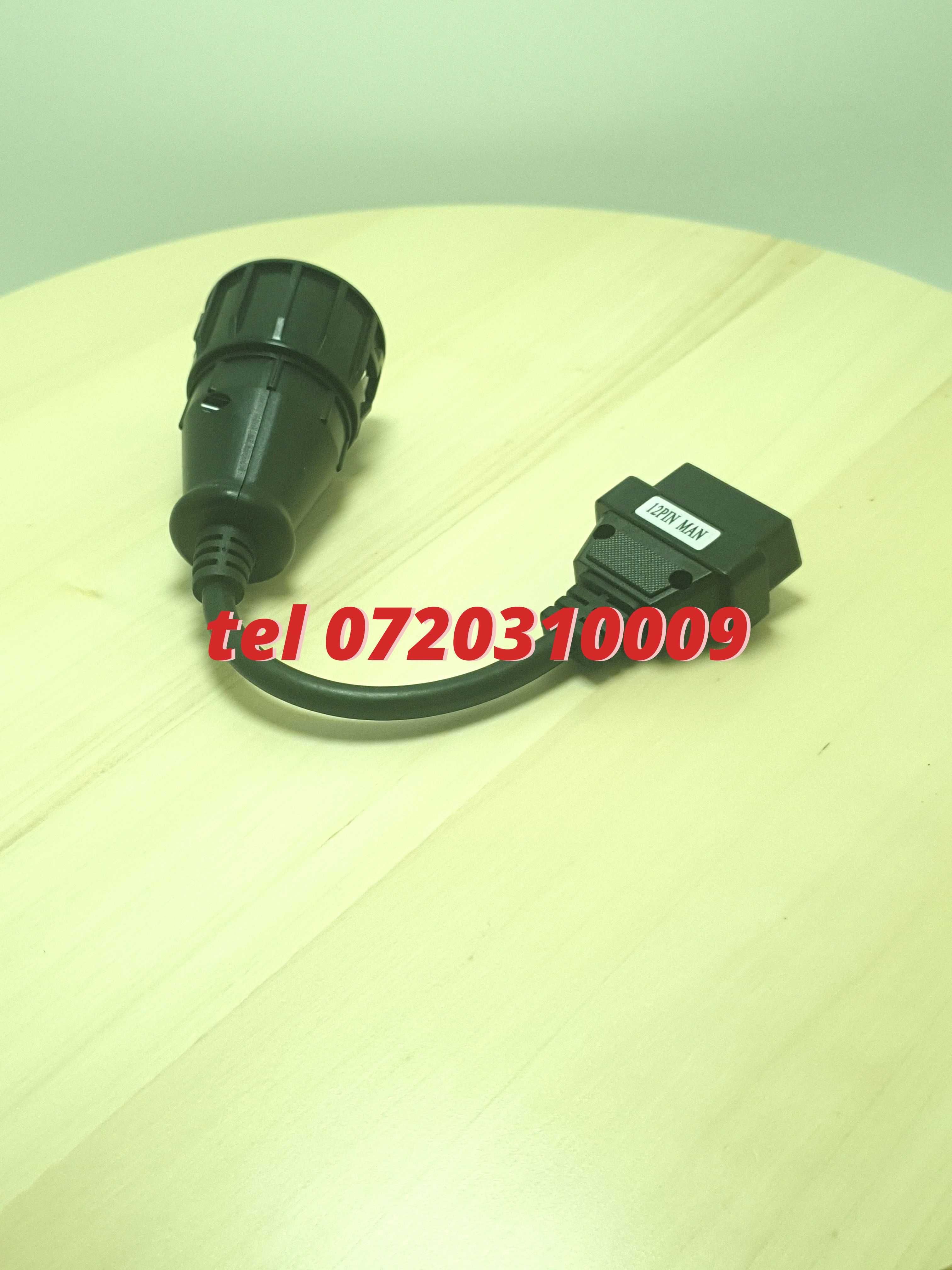 Cablu Adaptor Diagnoza Camion Tir Man Tga 12pin Obd2 Delphi Autocom