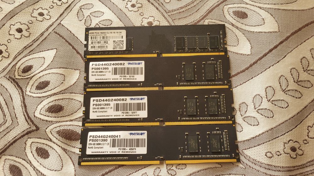 ОЗУ 4gb DDR4, 4 шт.