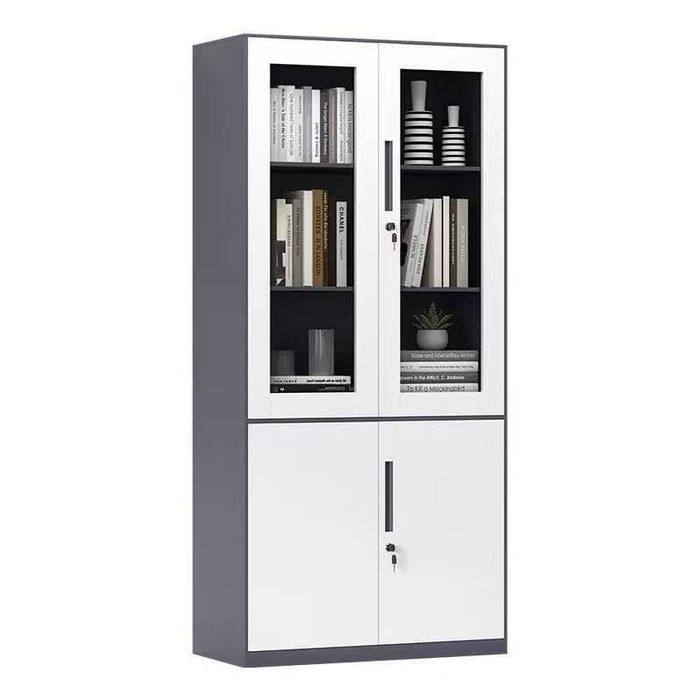 0.8 mm qalin po‘latdan mustahkam kitob shkafi ofis uchun