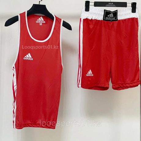 Боксерская форма (майка+шорты) красная Adidas