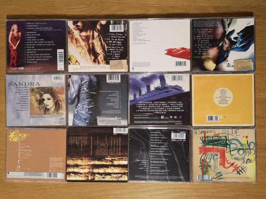 CD Madonna, Enya, Bruno Mars, Simply red Tori Amos Celine Dion Titanic