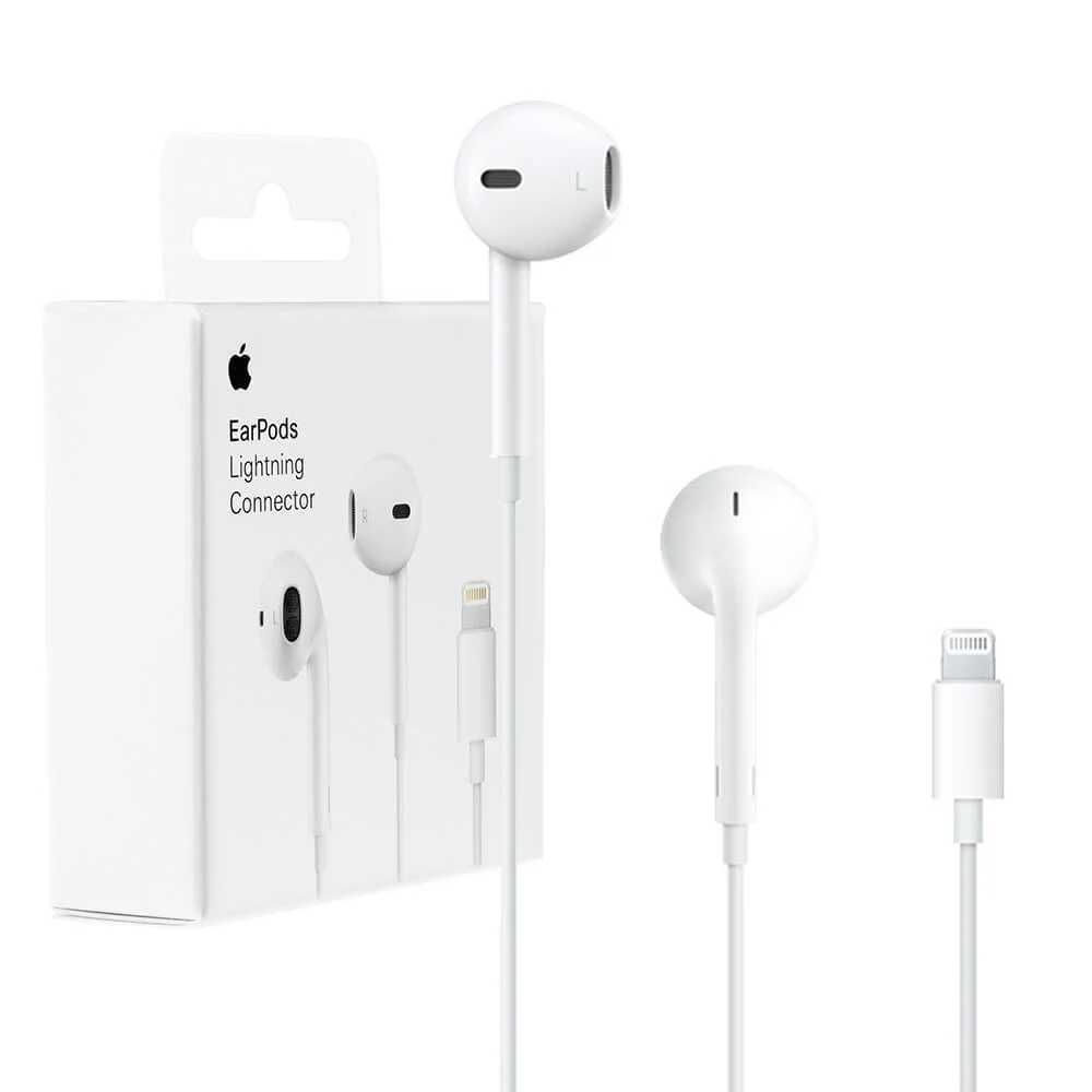 Apple Earpods Lightning Connector кръгли слушалки,