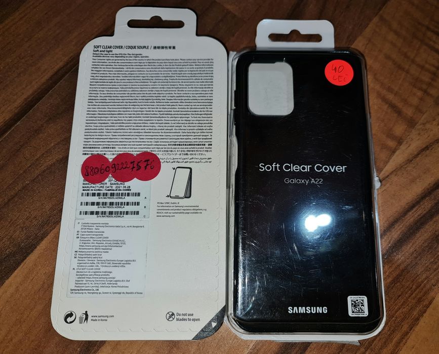 Husa silicon originala Samsung Soft Clear Cover Galaxy A22 4G M22