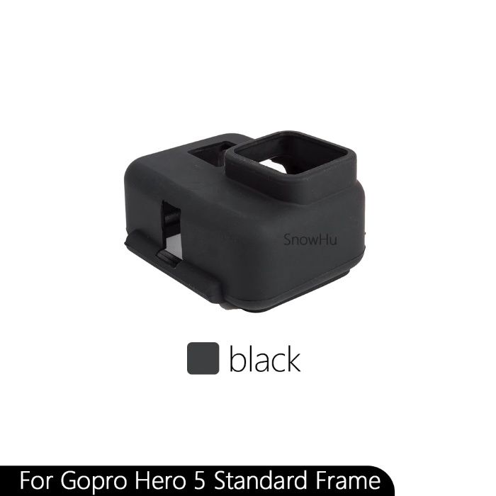 Husa din silicon compatibila cadru GoPro Hero 5 6 7 Black Silver