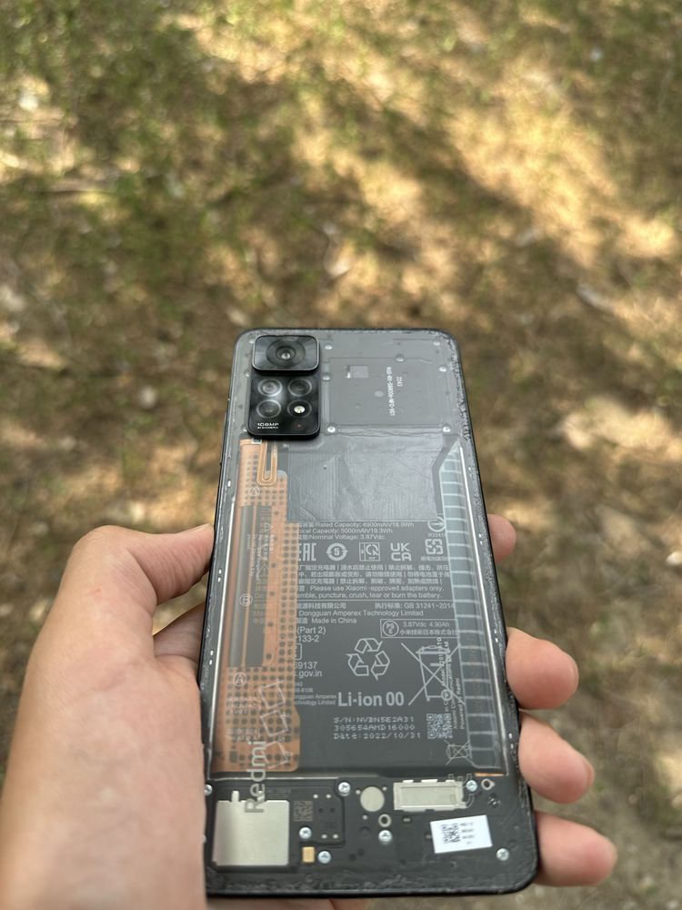Redmi note 11 pro кастом прозрачная задняя крышка