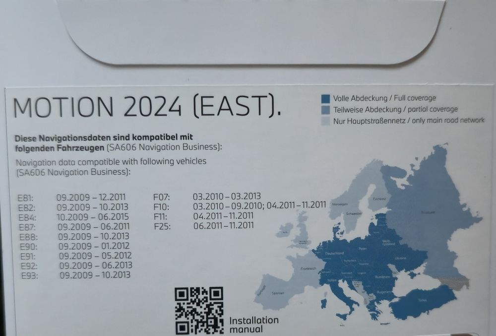 Stick USB actualizare hărți navigație Europa de Est (2024) - BMW
