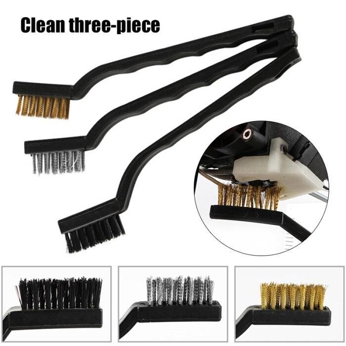 комплект четки amio от 3 броя: медна, стоманена, найлонова - 170 ...