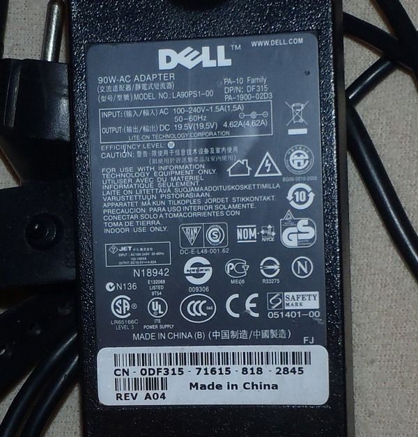 Блок питания зарядное для ноутбука Dell оригинал новое