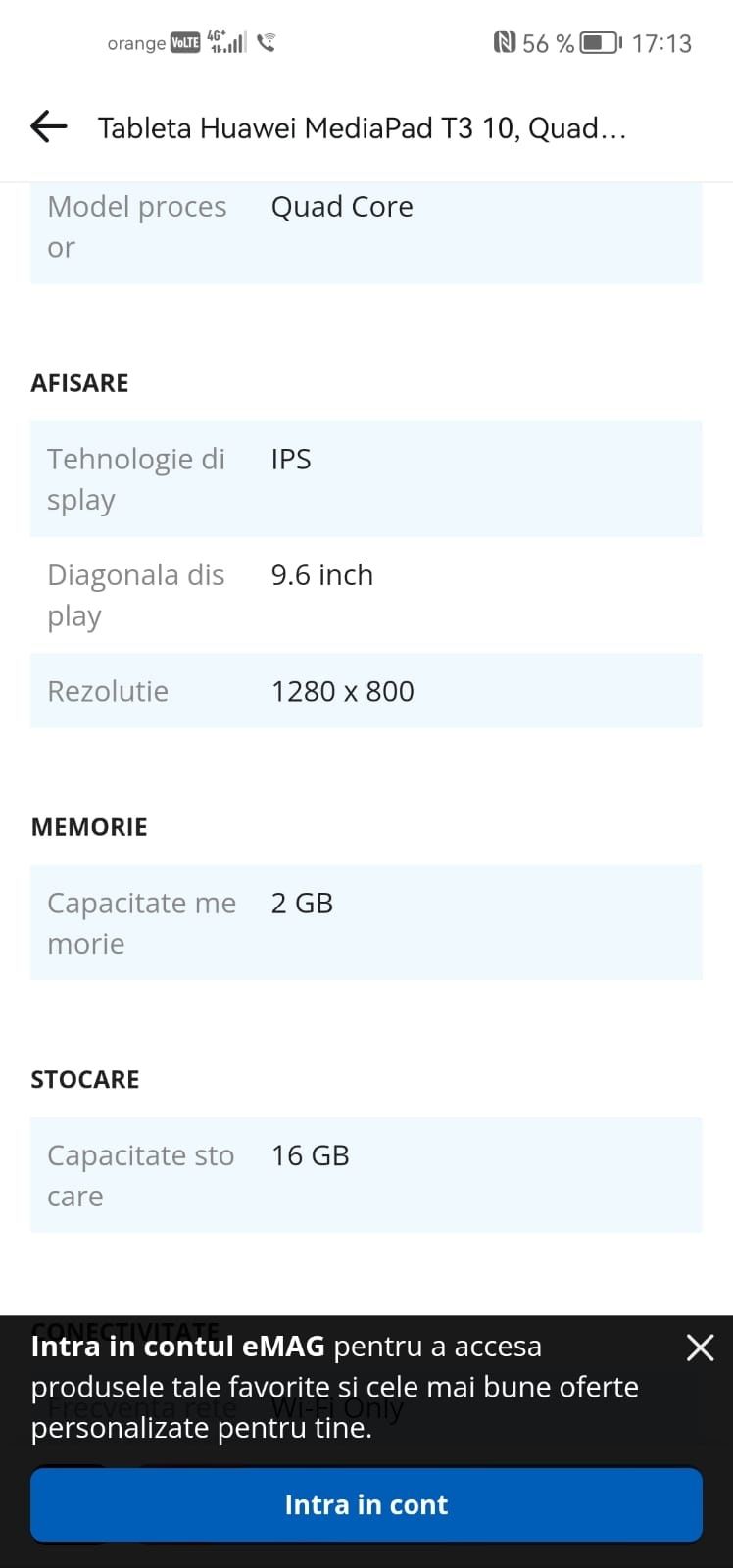 Vând tableta Huawei