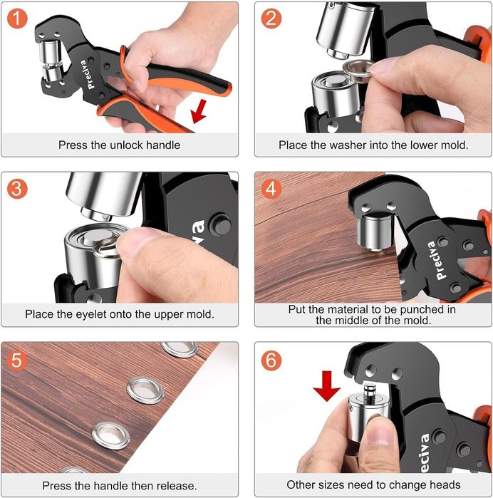 ПРО к-кт клещи за поставяне на капси + 400бр капси за брезенти, тенти