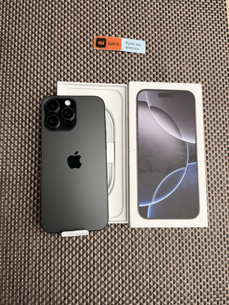 НОВ! *ЛИЗИНГ* iPhone 16 Pro Max 256Gb Black Titanium / Гаранция