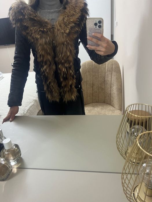 Зимно Яке - естествена кожа