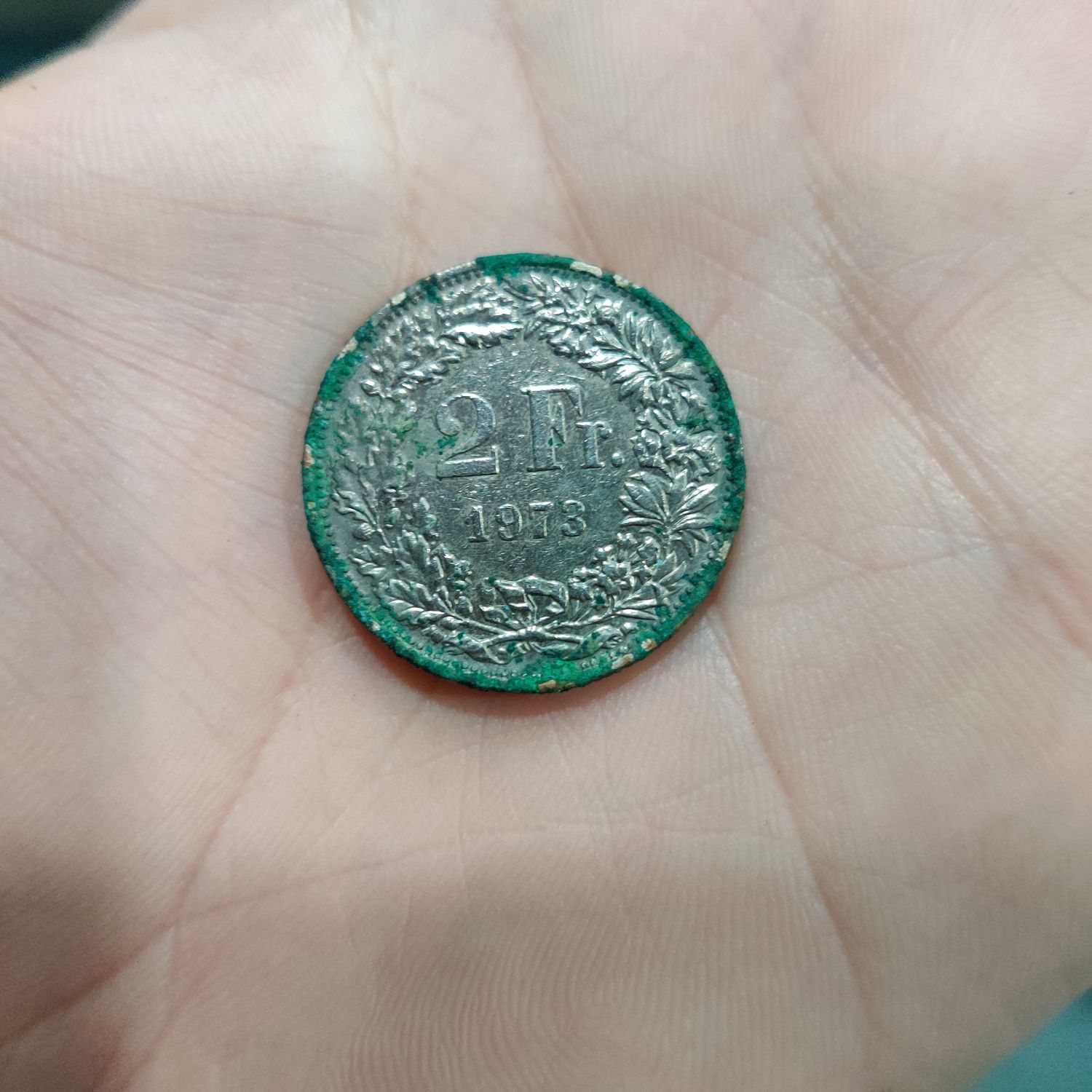 Монета Швейцария 2 франка , 1973