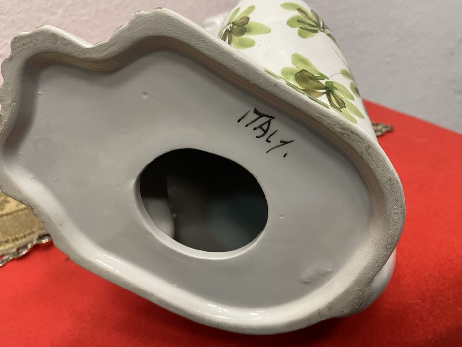 Италианска порцеланова котка с цветя  60 см