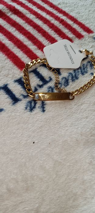 Vand bratara otel inoxidabil placata cu aur 24k
