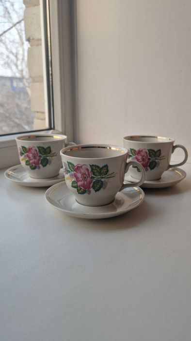 Продам чайные пары пр-во Полонский Фарфоровый Завод (СССР)