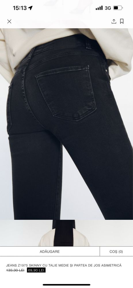 Pantaloni Blugi negri