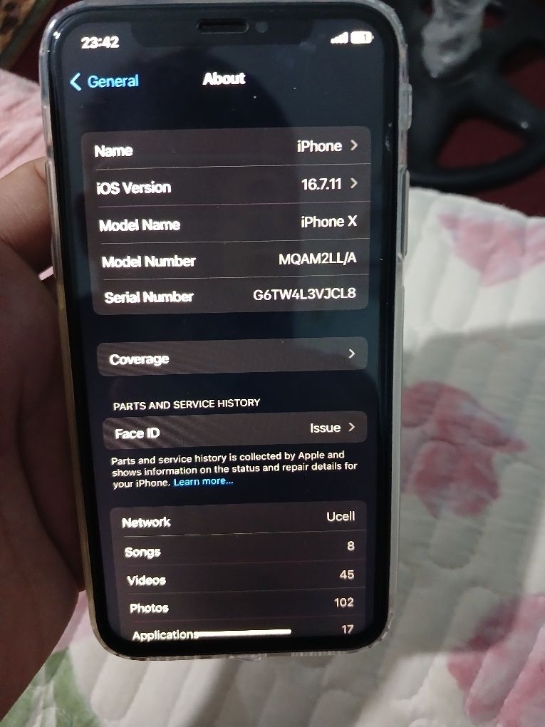 Iphone x 256gb qora