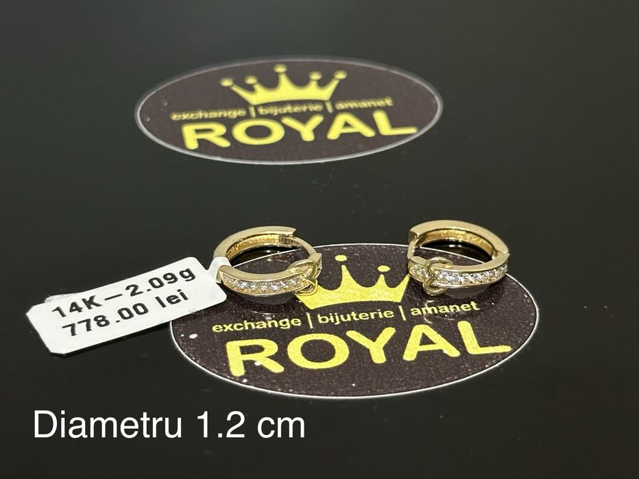 Bijuteria Royal: Cercei aur 14k/2.09 gr