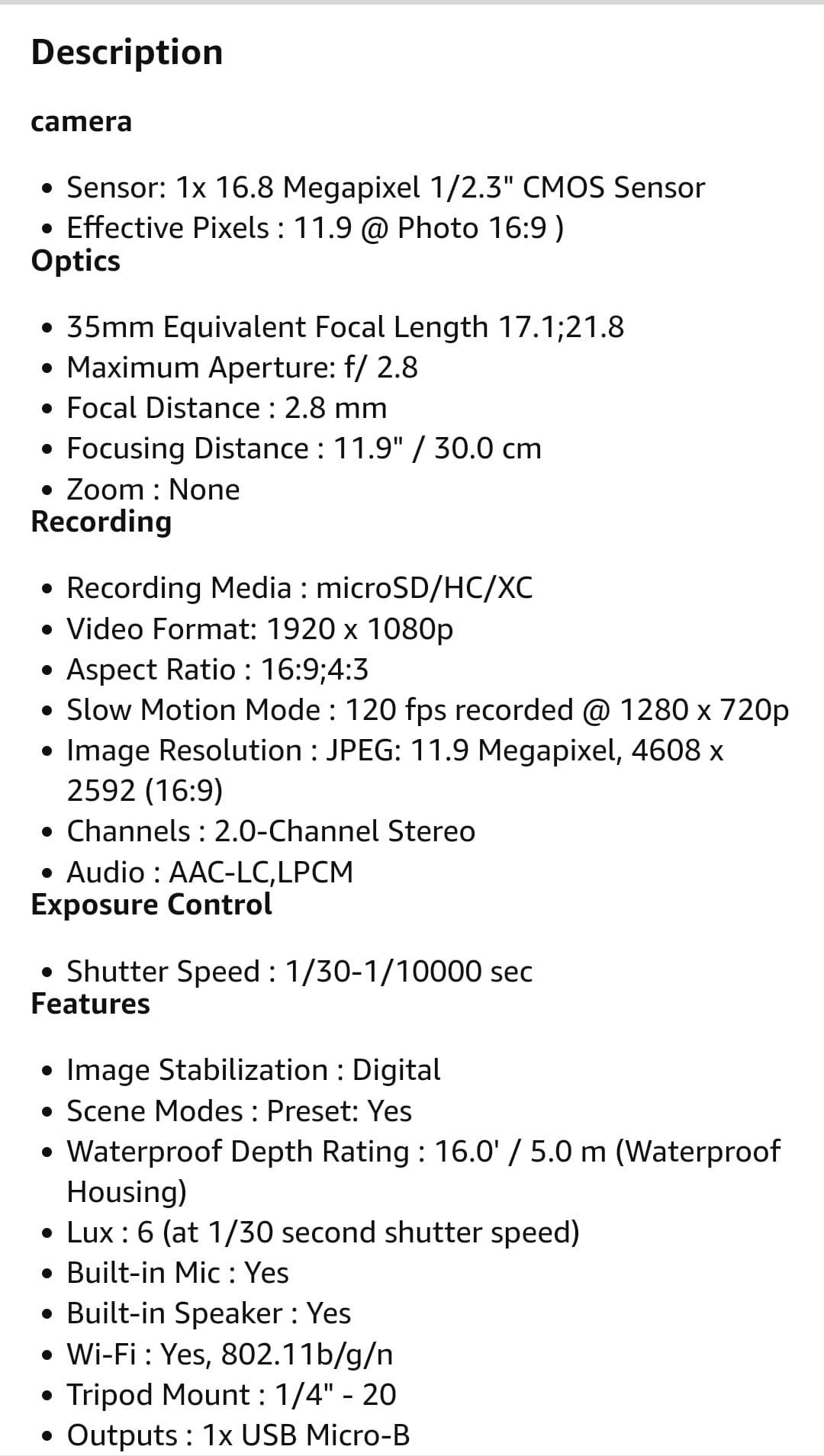 Екшън камера Sony HDR-AZ1VR Action Camera full set