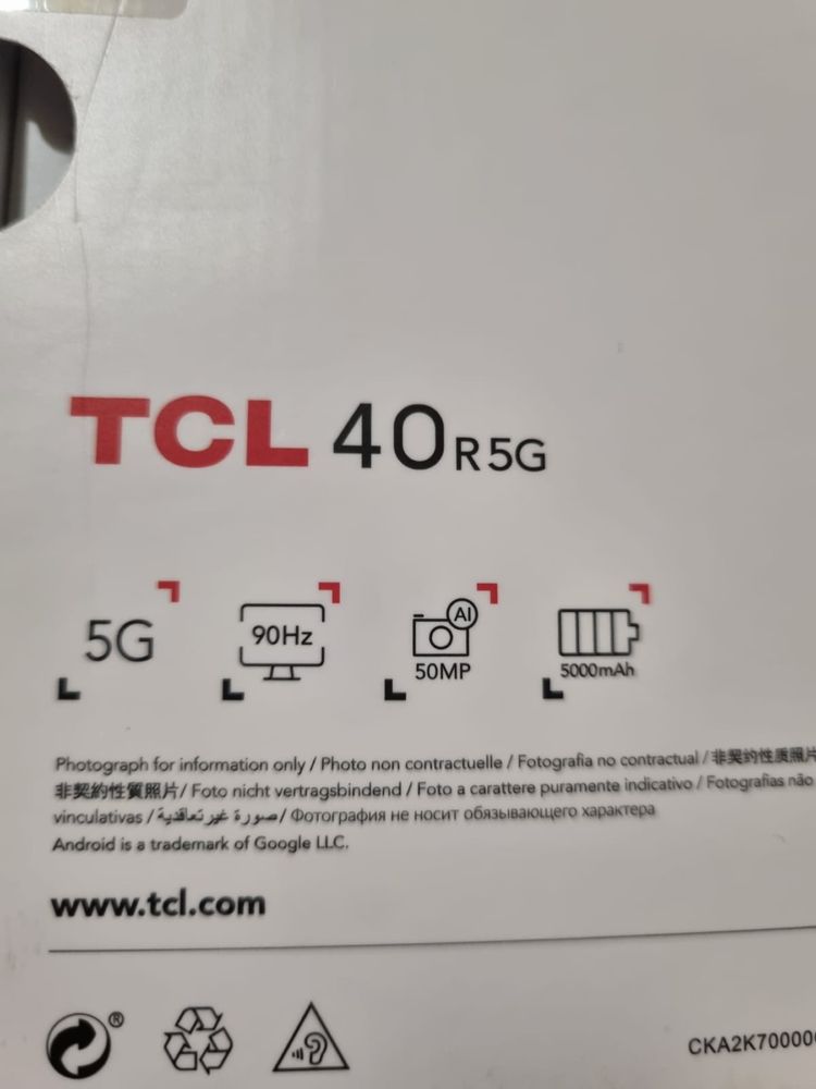 Продавам смартфон TCL 40 R.  5G Чисто нов неупотребяван!