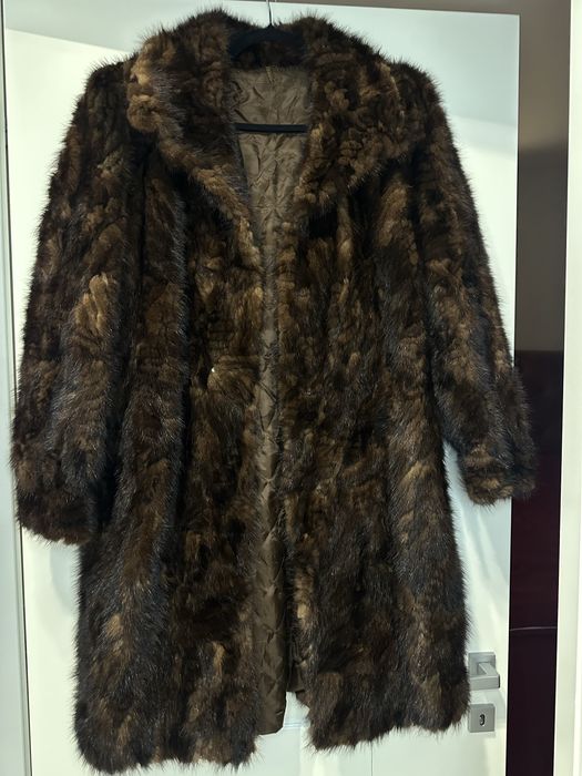 Blana Naturala Vizon (Nurca) LUX - Marimea L - Lungime Midi - Vintage