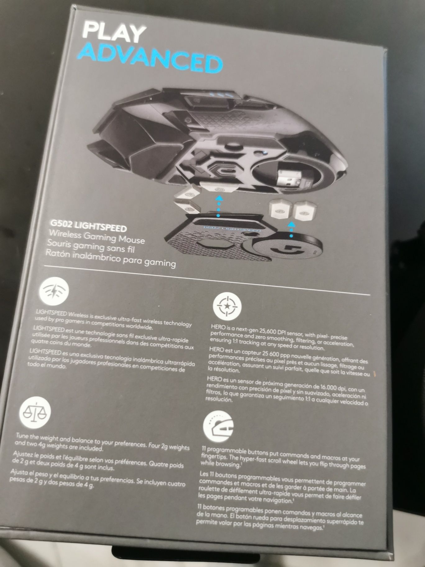 Геймърска мишка Logitech G502 LIGHTSPEED и твърд кейс