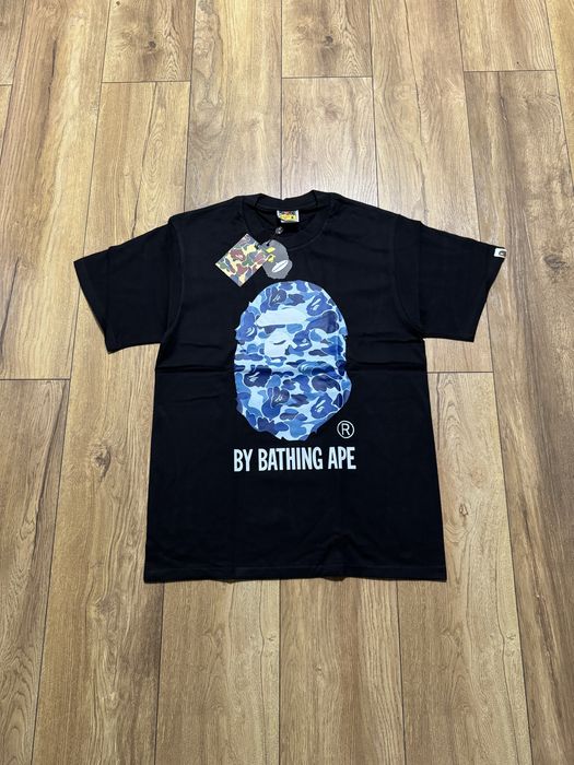 НОВО! Bape T-shirt Black Blue Head тениска