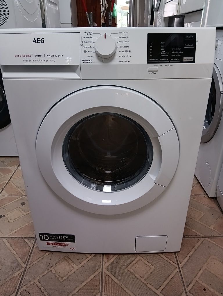 Пералня със сушилня АЕГ  Aeg 8/4 кг Wash end Dry 2 години гаранция!