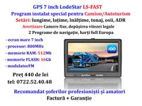 GPS 7 inch TIR/Camion 512Mb/16Gb iGO Primo Europa  avertiz camere fixe