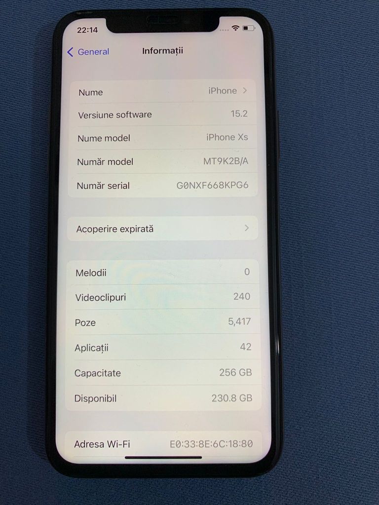 Vând iphone XS 256GB