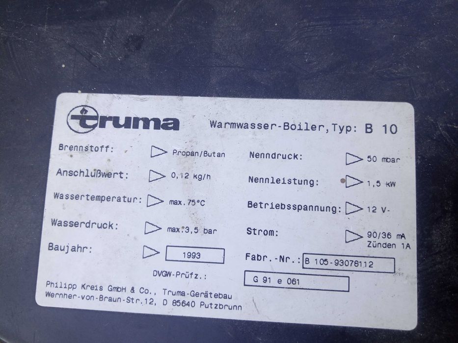 Truma B10 arzator electrovalva comanda