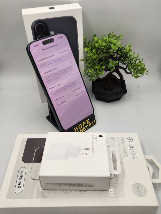 Hope Amanet P11-Iphone 17 Nou/0 Cicluri/Adaptor+Husa