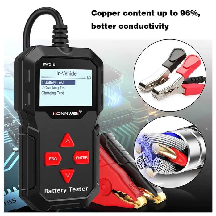 Тестер за акумулатор KONNWEI