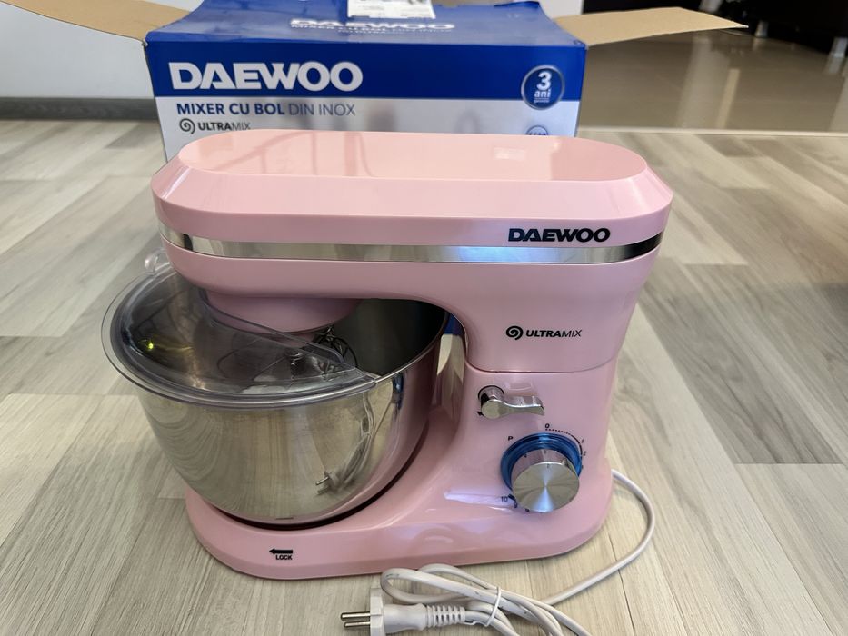 Mixer cu bol Daewoo DHM150P, 1600 W, 10 viteze, capacitate bol 4.5 l