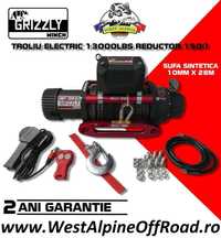 Troliu auto GRIZZLY WINCH 13000LBS (Forta: 5897KG) cu plasma sintetica