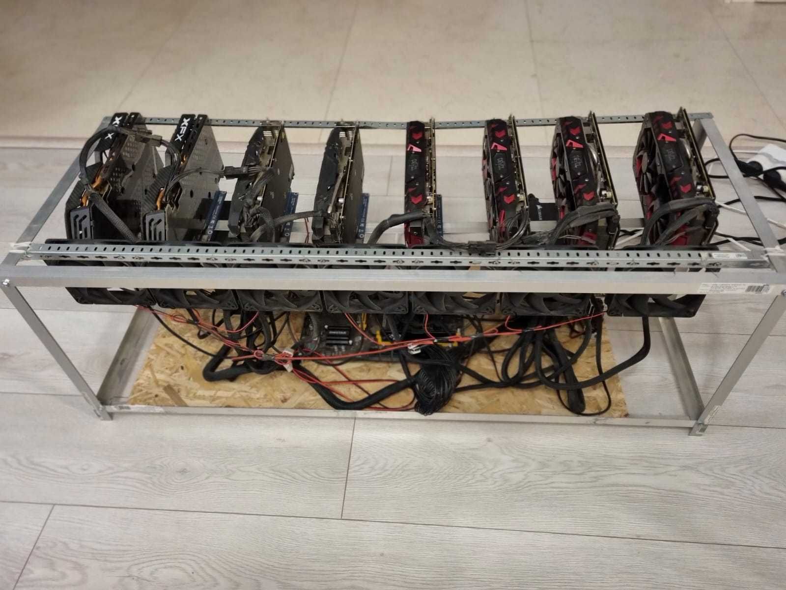 Mining rig: .244 MH/s, GPU: 8 x AMD RX 580 8GB (Accept schimb)