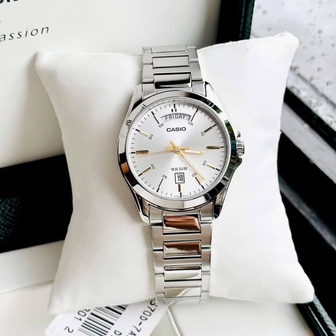 Casio Day-Date MTP-1370D - Original, 1 yil kafolat, WR50