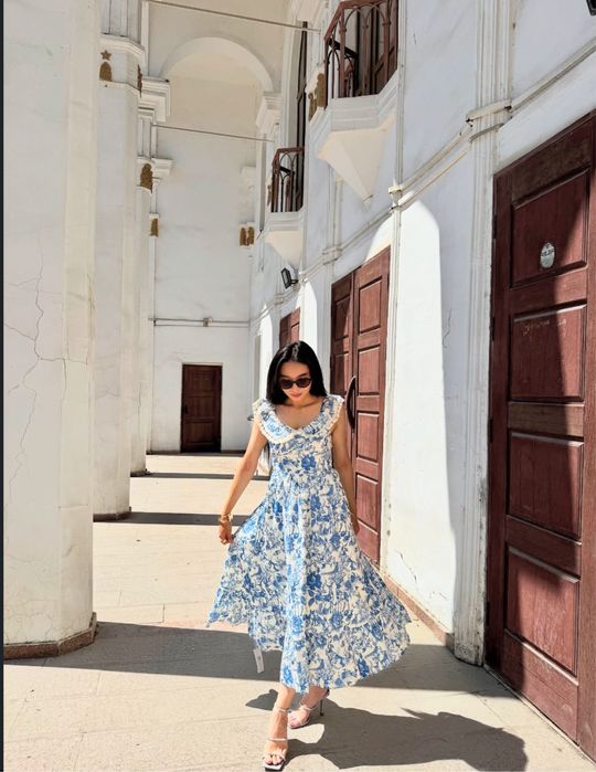 Платье вечернее голубое