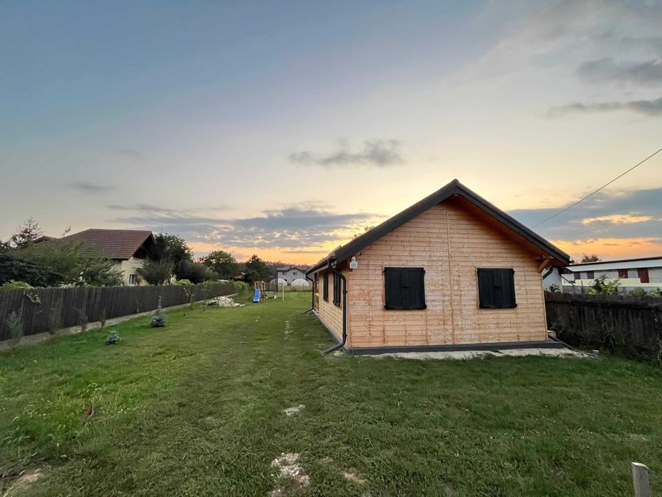 Teren 850 mp si Casa din lemn 60 mp, com Gradistea, jud Ilfov