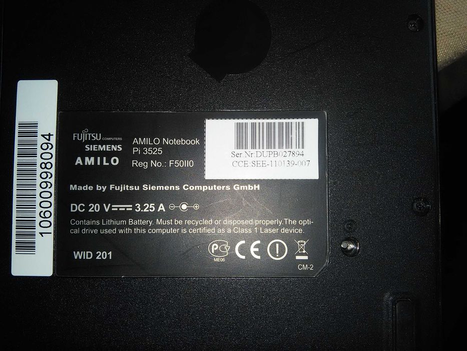 Лаптоп Fujitsu Siemens Pi 3525 39
